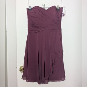 Strapless Formal Wine Dress